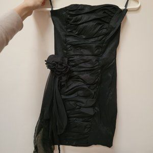 Jessica McClintock black size 4 strapless flowy dress prom bridesmaid